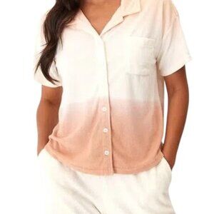 Threads 4 Thought Mikaela Camp Shirt Size Medium Gradient Terry Button Up Comfy